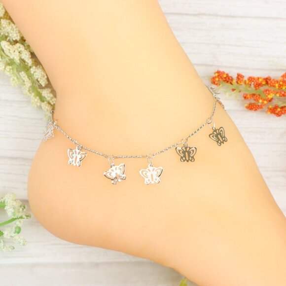 "Handmade Anklet – Elegant & Delicate Jewelry for Women | UNVRC1046 - Picture 10 of 10